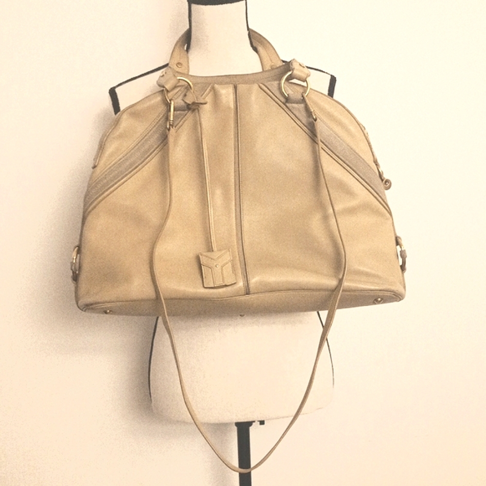 Vintage Yves Saint Laurent Rive Gauche Muse Satchel in Beige - Needs Some Love!